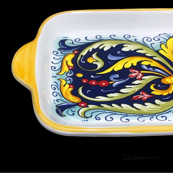 Beautiful Italian Appetizer Tray Ceramic Serving Dish - Picture 3 of 6